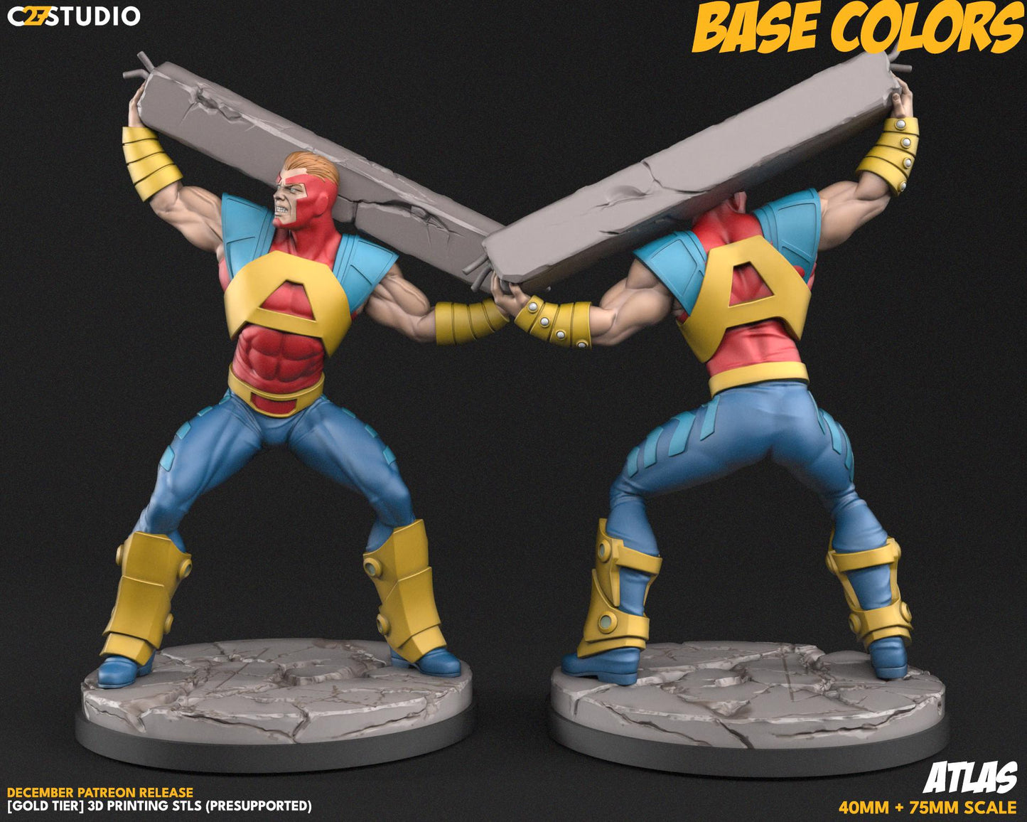 Atlas / Flexus Maximus 40mm miniature (sculpted by C27 collectibles) (Crisis Protocol Proxy/Alternative)