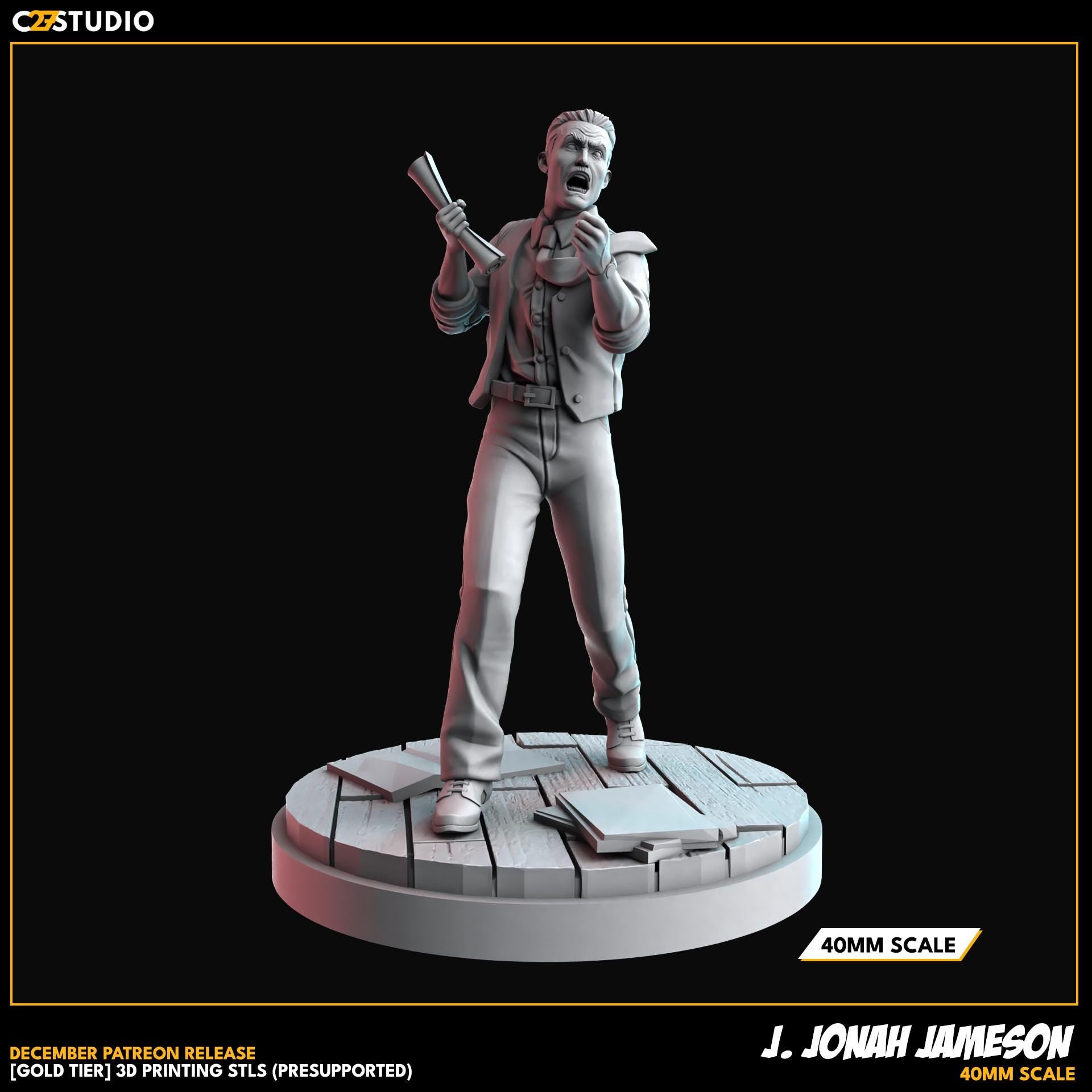 JJJ / Bugle Boss 40mm miniature (sculpted by C27 collectibles) (Crisis Protocol Proxy/Alternative)