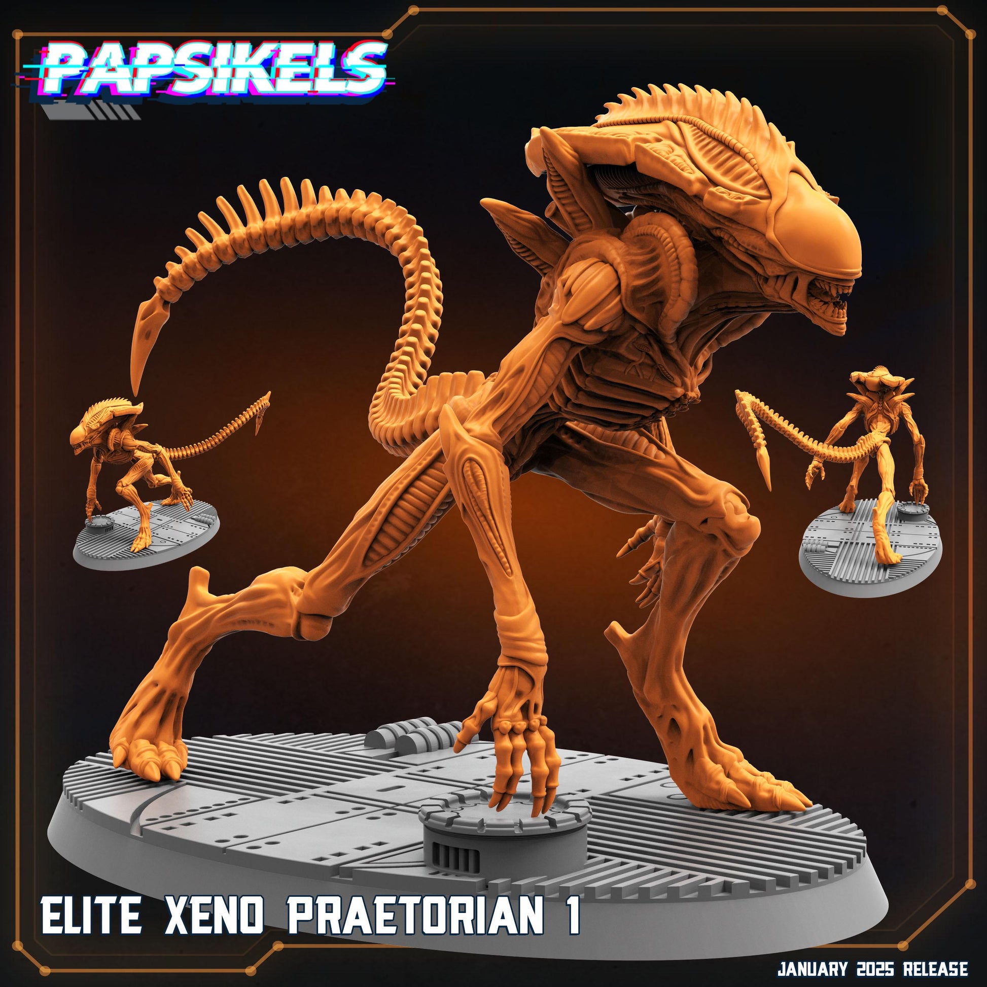 Elite Xeno Praetorian 1 - Xenomorph Fan Art (sculpted by Papsikels)