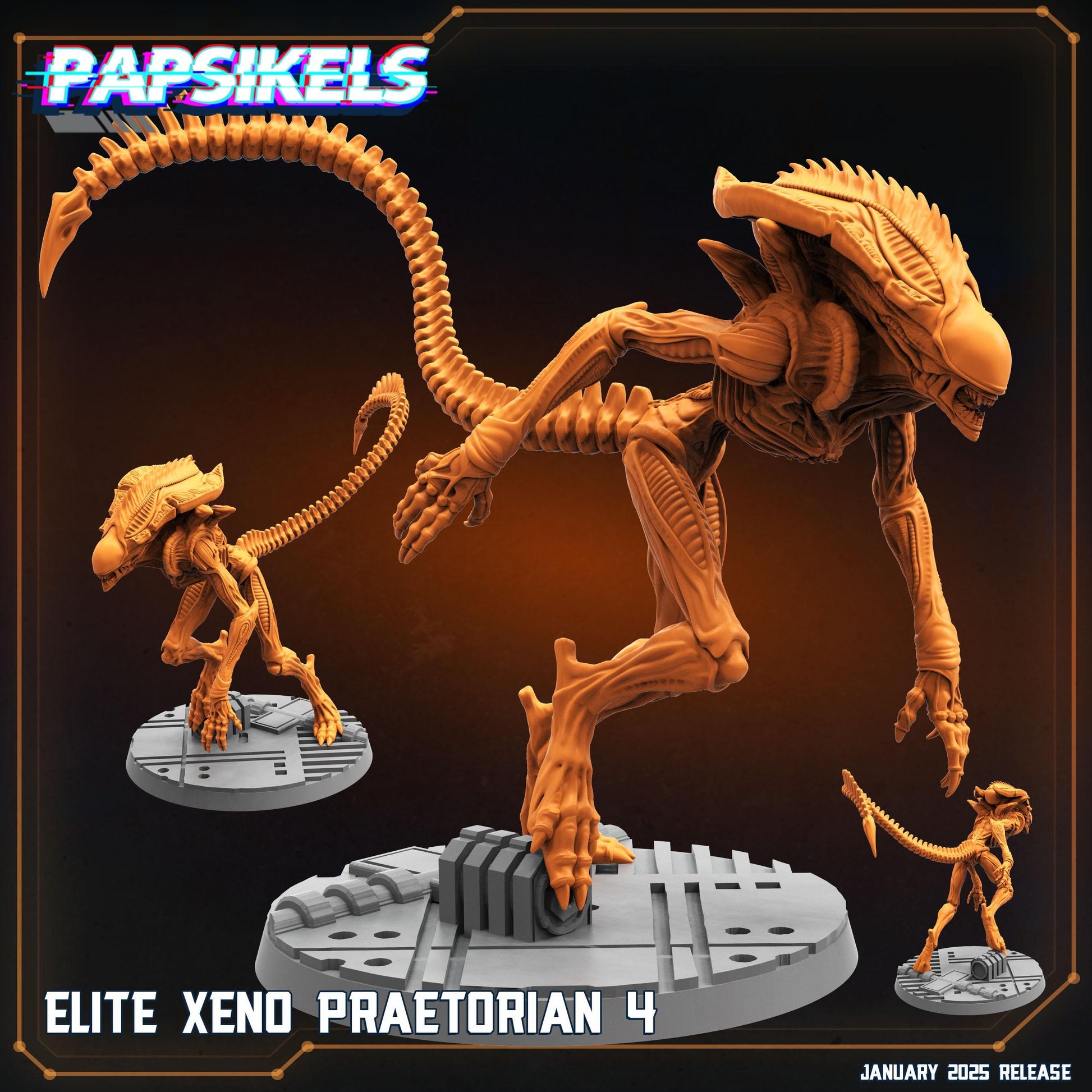Elite Xeno Praetorian 4 - Xenomorph Fan Art (sculpted by Papsikels)