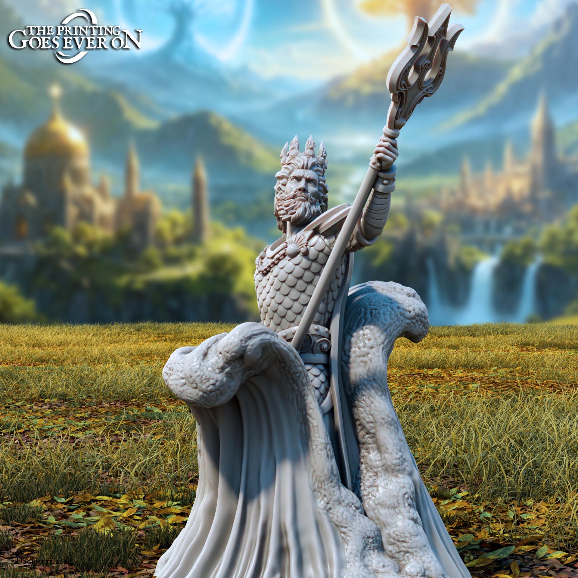 Ulthar, God of the Tides - Tales of the Radian Shores (sculpted by Print Goes Ever On)