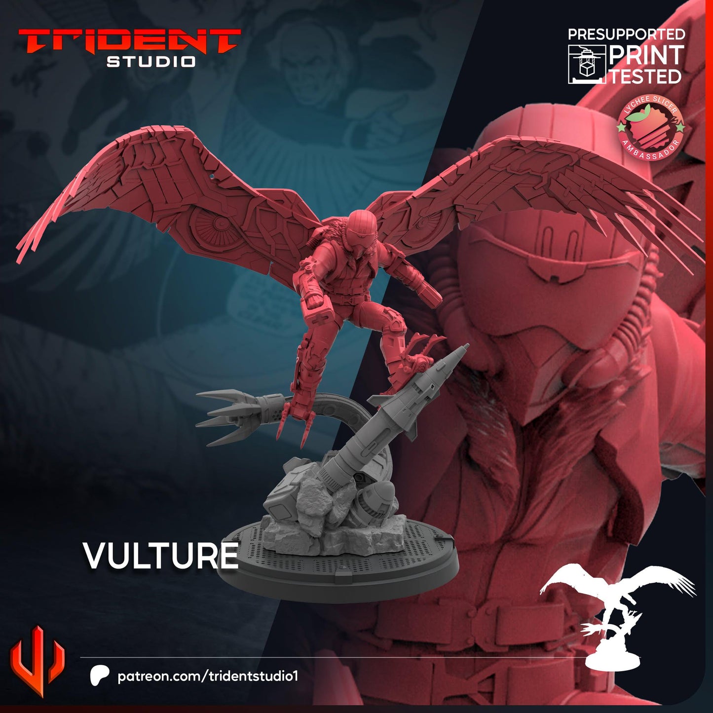 Vulture (Fan art sculpted by Trident Studio) (Crisis Protocol Proxy/Alternative)