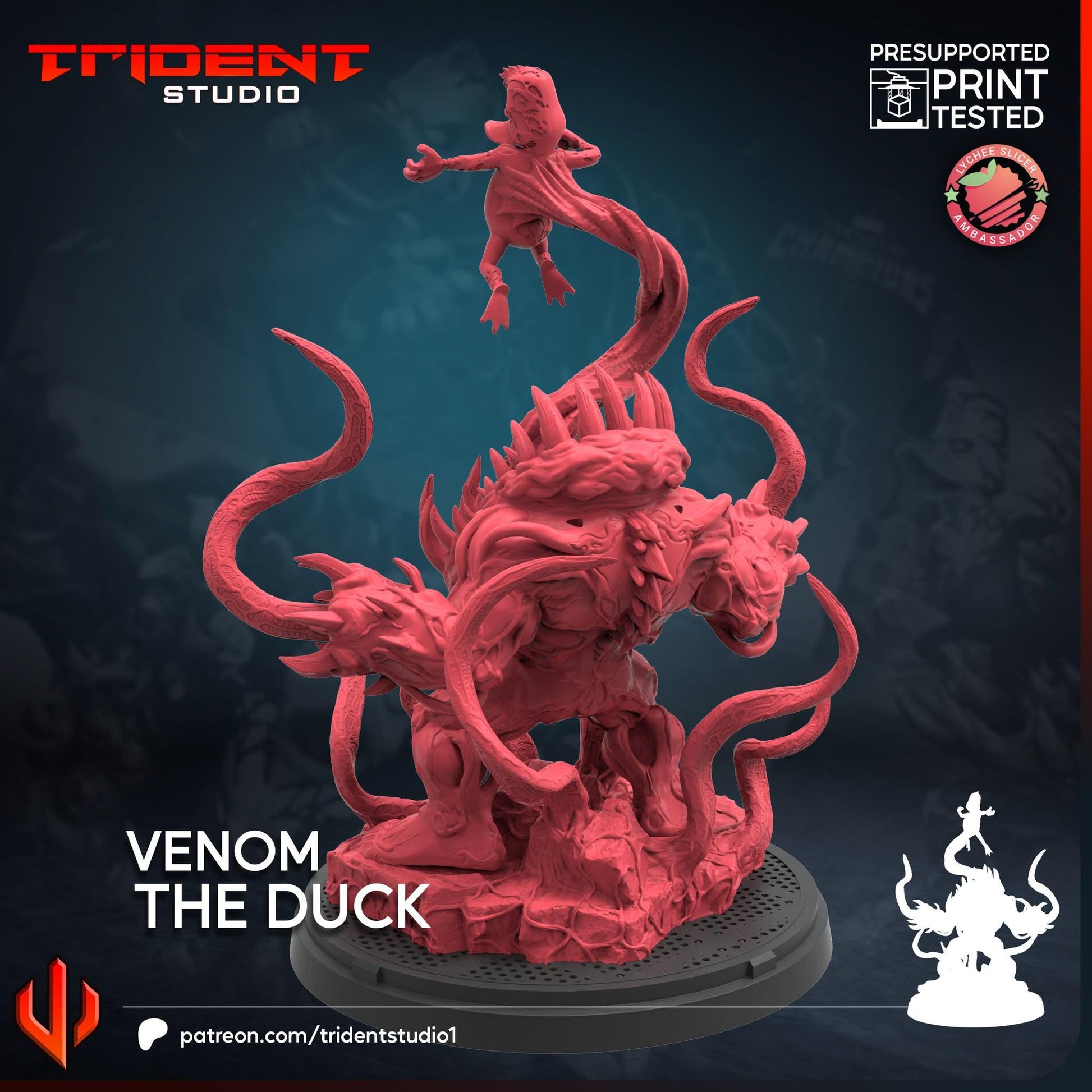 Venom the Duck (Fan art sculpted by Trident Studio) (Crisis Protocol Proxy/Alternative)