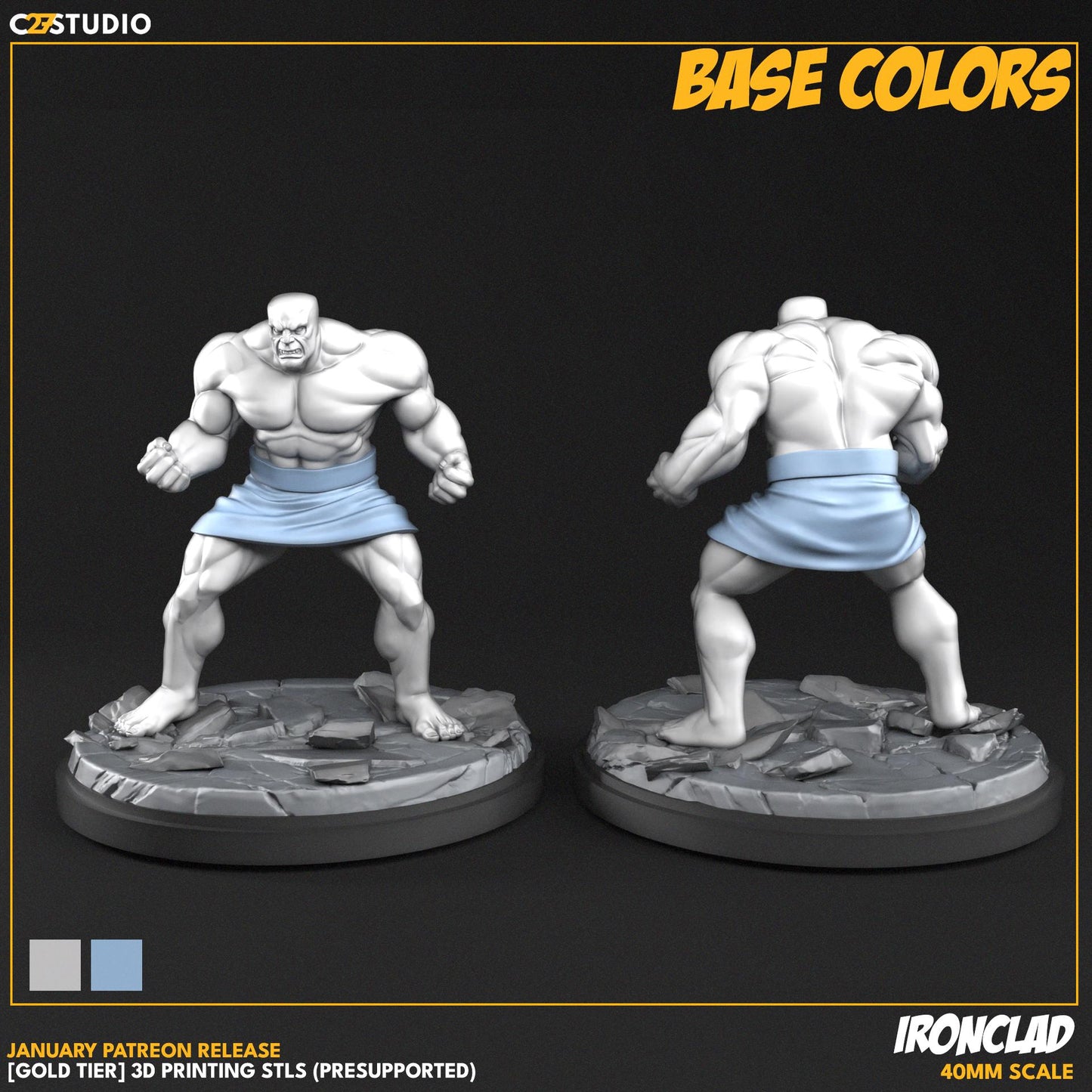 Ironclad / Iron Titan - 40mm miniature (sculpted by C27 collectibles) (Crisis Protocol Proxy/Alternative)