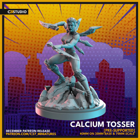 Marrow / Calcium Tosser 40mm miniature (sculpted by C27 collectibles) (Crisis Protocol Proxy/Alternative)