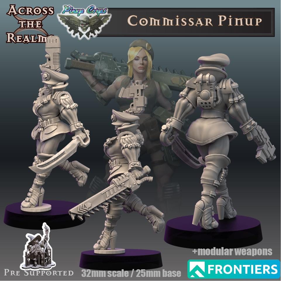 Commisar Pinups - set of 2 (sculpted by Across the Realms)