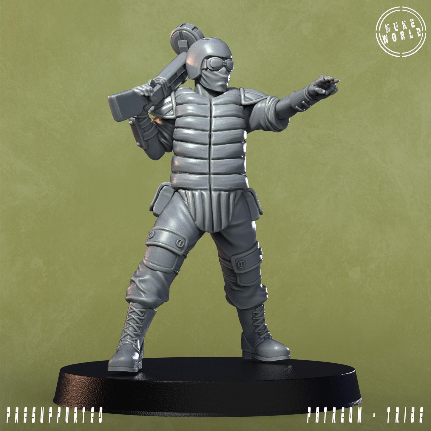 City Guard (3 poses) - Under the Bleachers - Nukeworld (Sculpted by Jandro Miniatures)