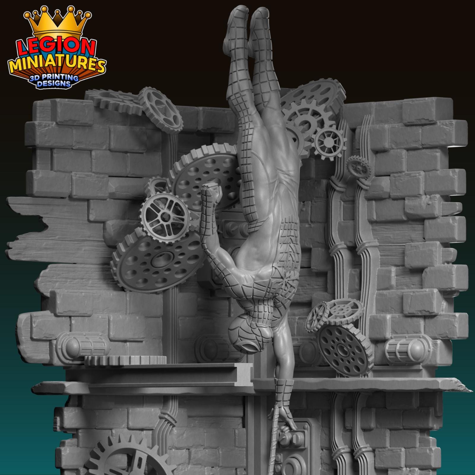 Spider-Man Diorama - Fan-Art 40mm Miniature (Sculpted by Legion Miniatures) (Crisis Protocol Proxy/Alternative)