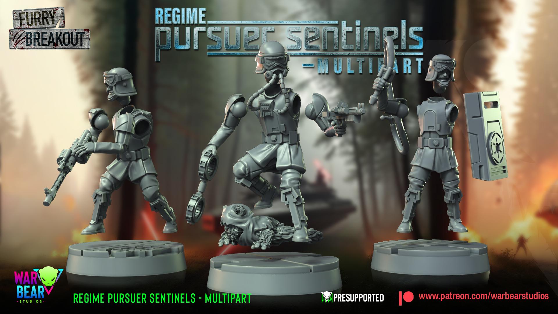 Regime Pursuer Sentinels - set of 9 (Sculpted by War Bear Studios)