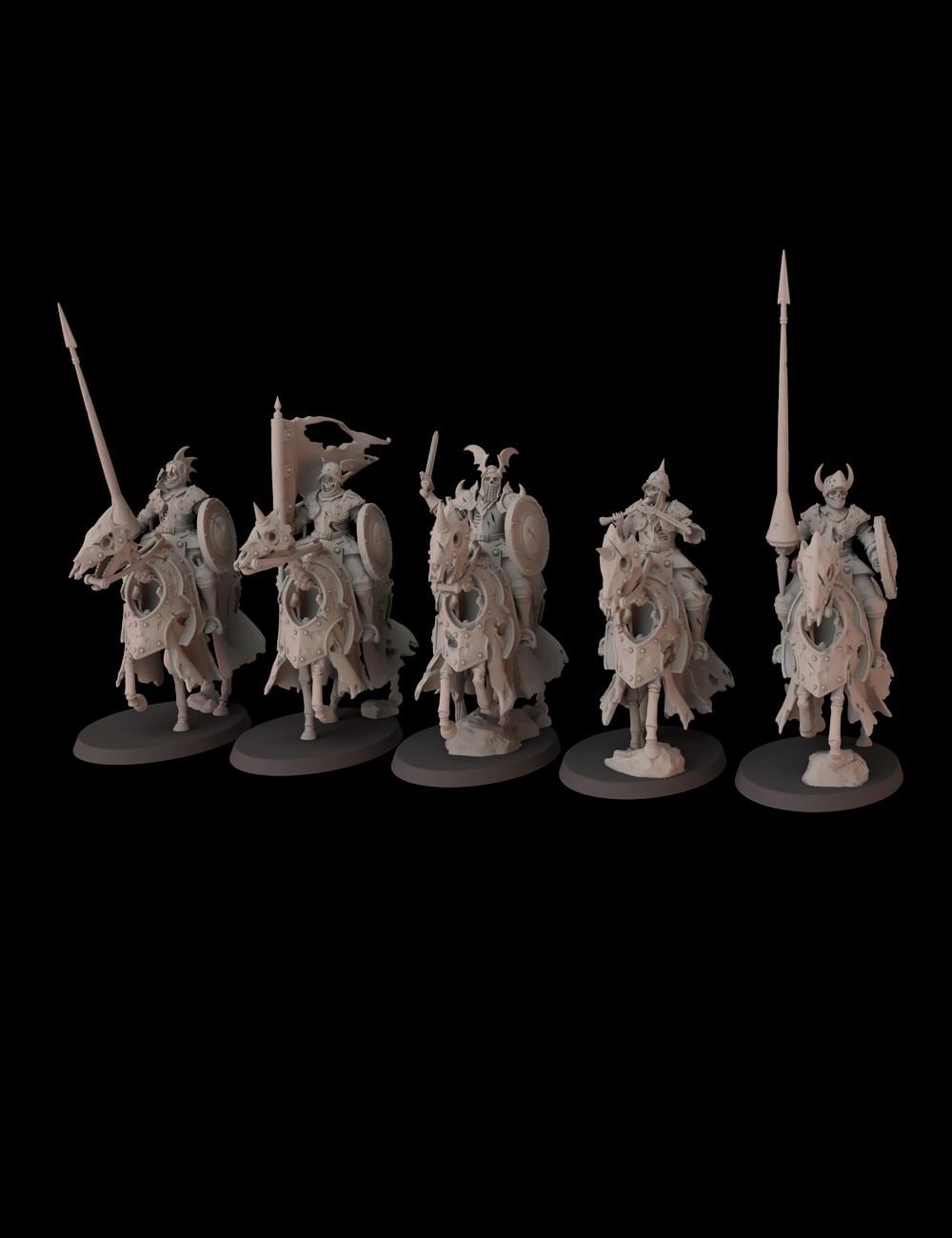 Skeleton Riders - set of 5 (Sculpted by Fantasy Cult Miniatures)