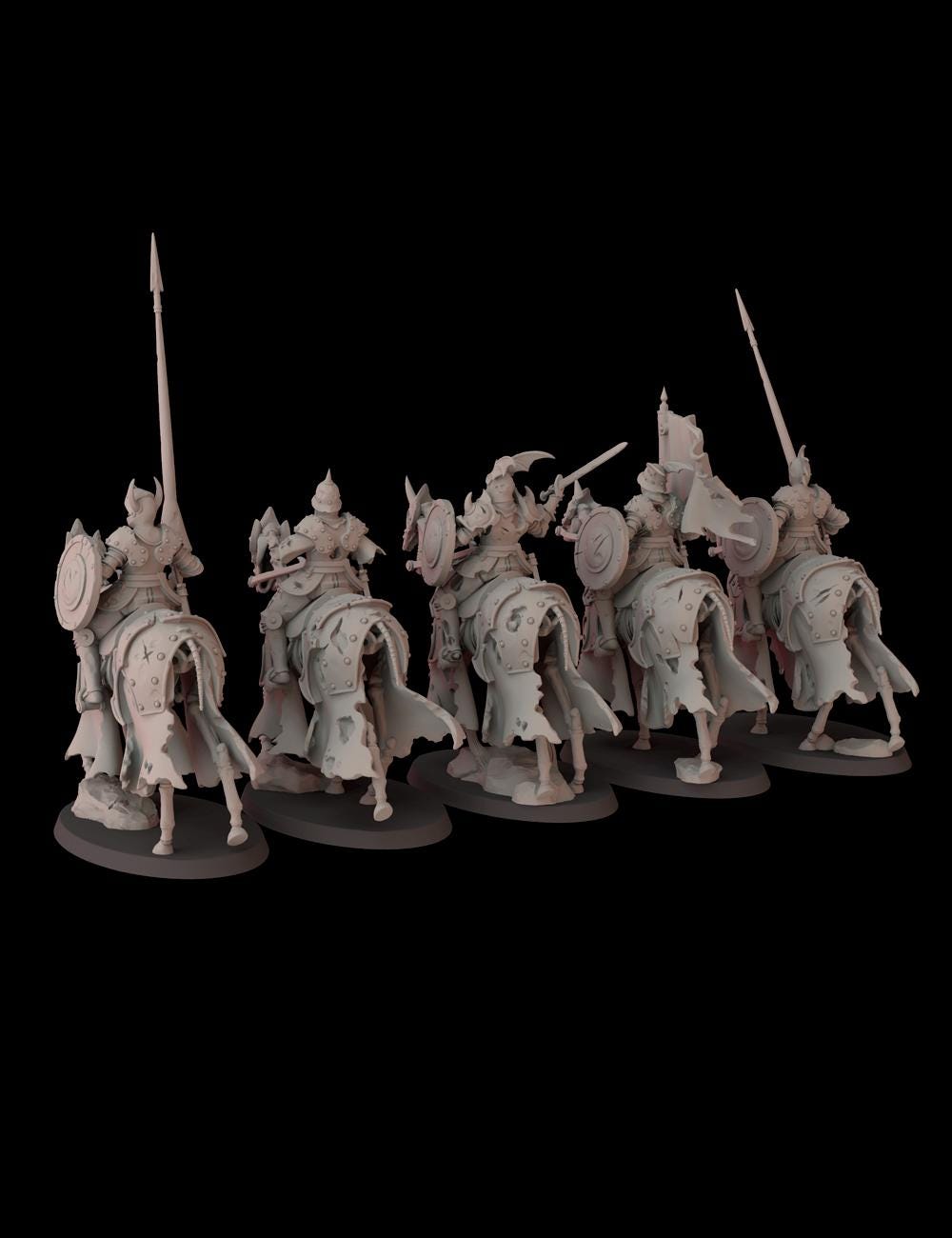 Skeleton Riders - set of 5 (Sculpted by Fantasy Cult Miniatures)