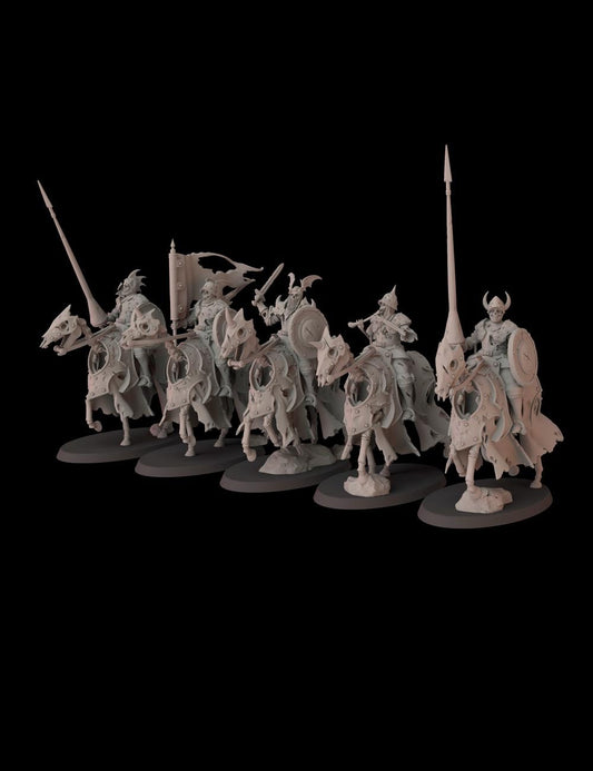 Skeleton Riders - set of 5 (Sculpted by Fantasy Cult Miniatures)