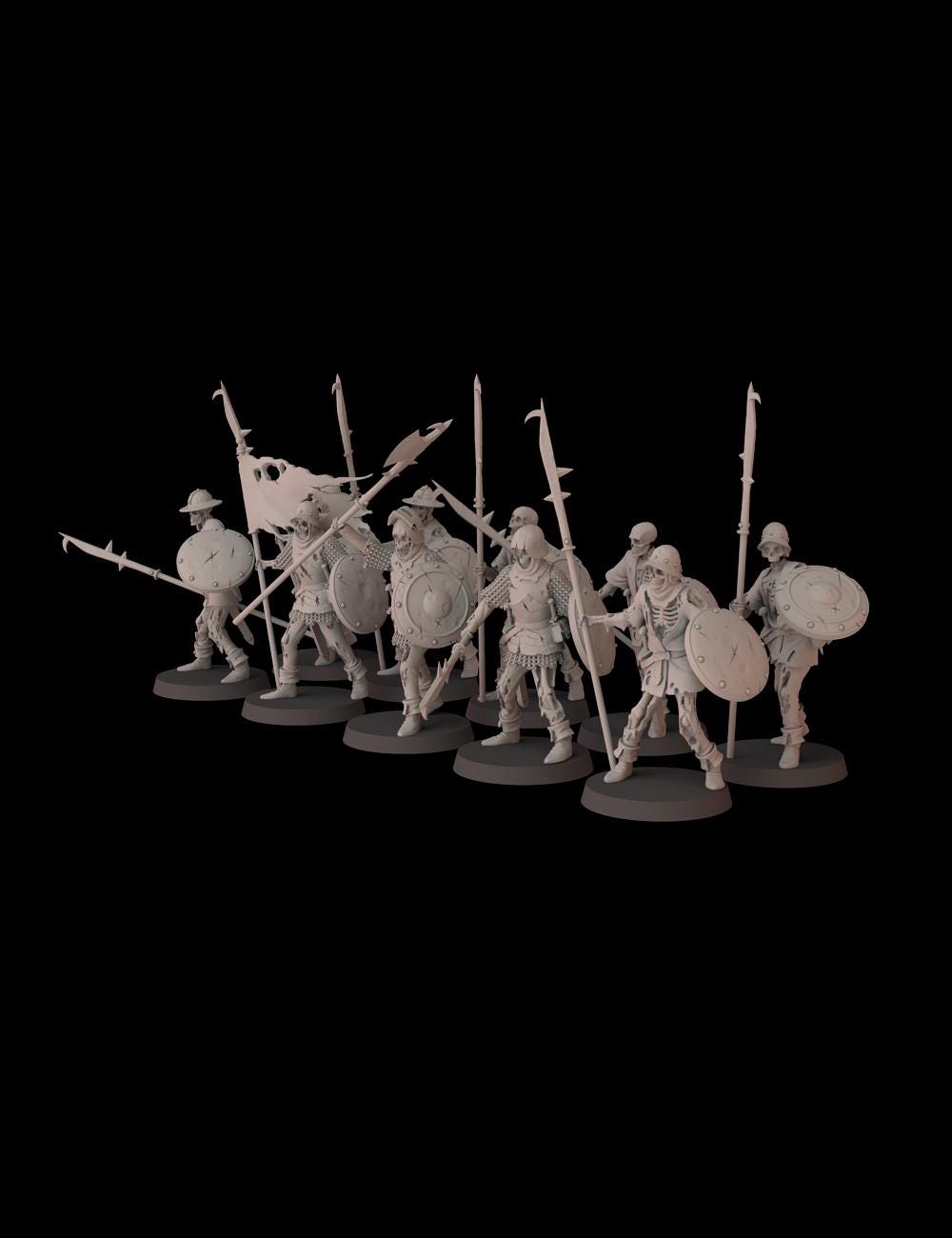Skeleton Soldiers - set of 10 (Sculpted by Fantasy Cult Miniatures)
