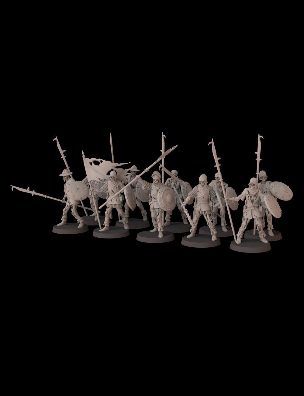 Skeleton Soldiers - set of 10 (Sculpted by Fantasy Cult Miniatures)