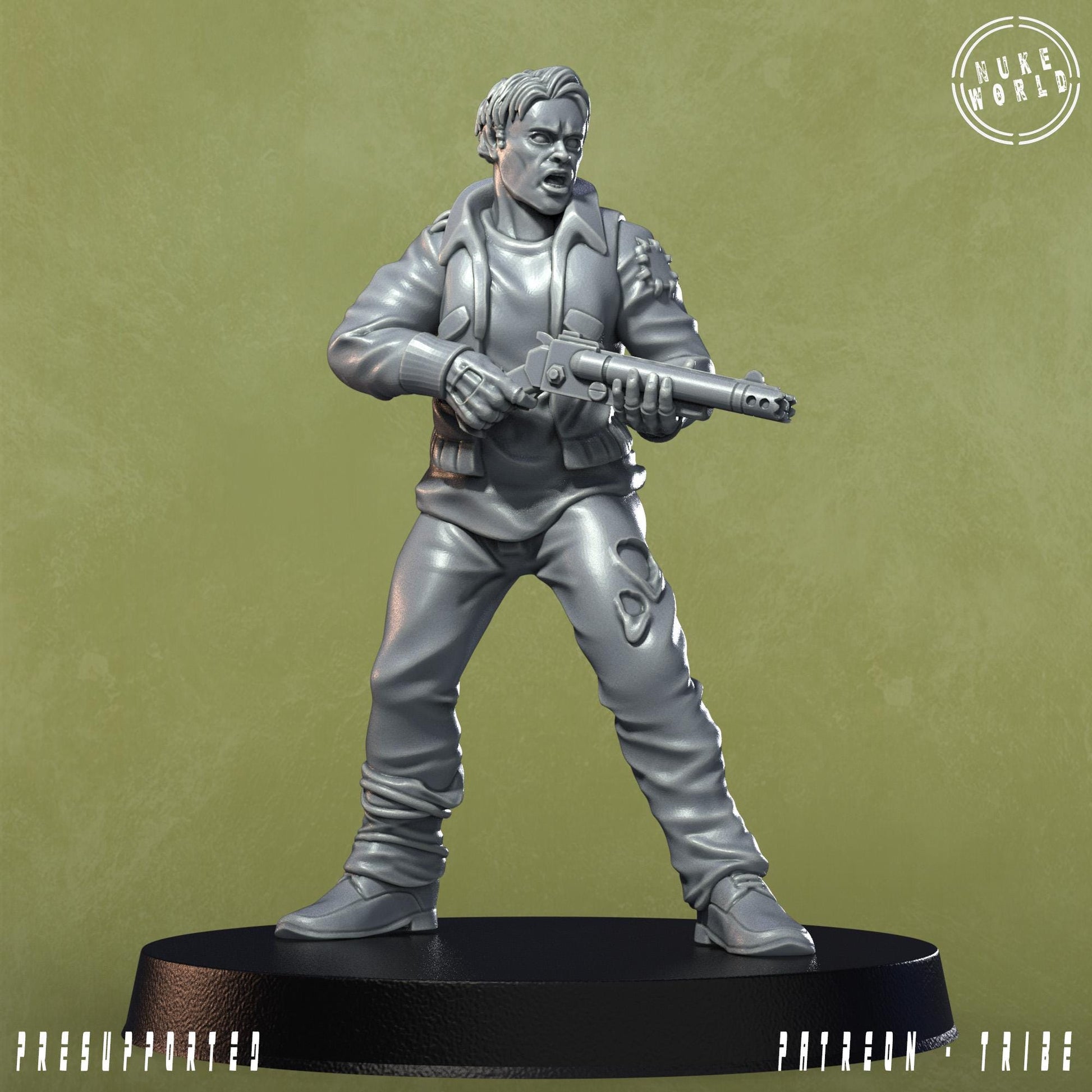 Male Resident - Under the Bleachers - Nukeworld (Sculpted by Jandro Miniatures)