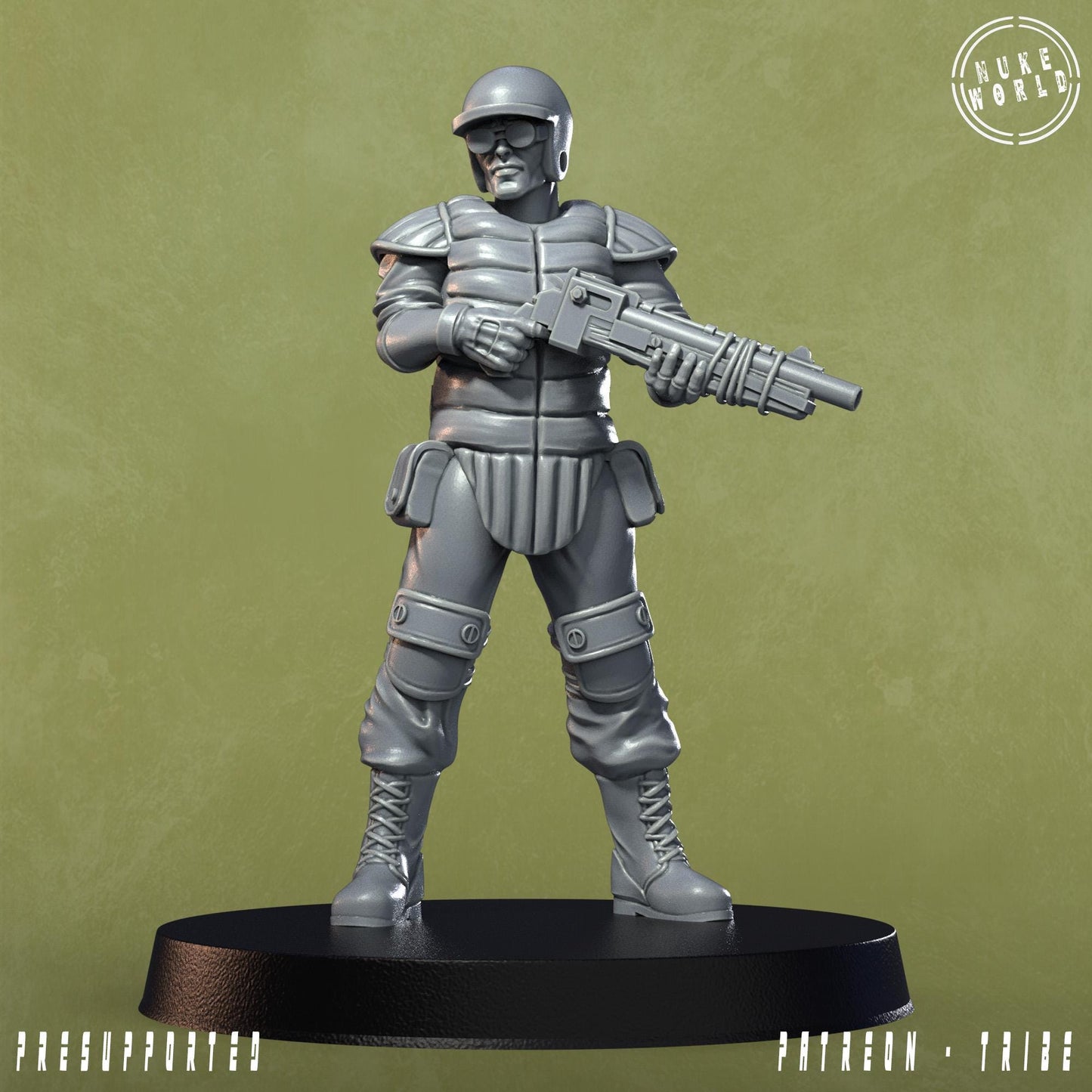 City Guard (3 poses) - Under the Bleachers - Nukeworld (Sculpted by Jandro Miniatures)