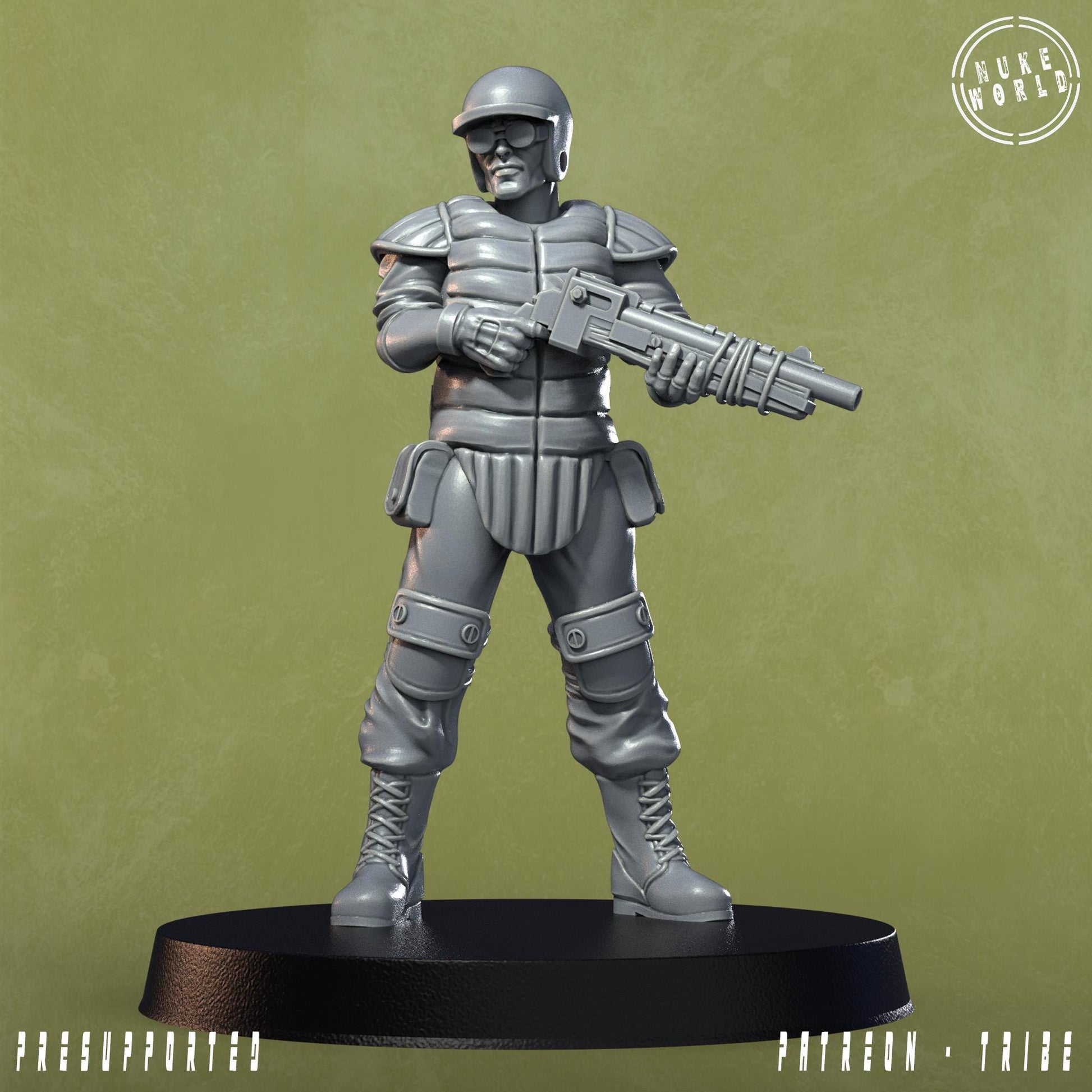 City Guard (3 poses) - Under the Bleachers - Nukeworld (Sculpted by Jandro Miniatures)