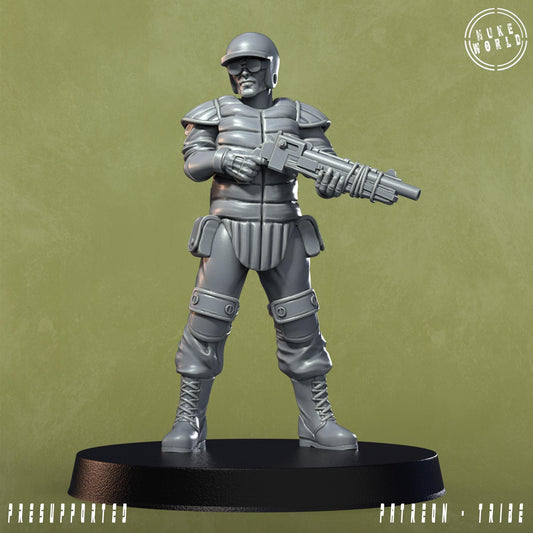 City Guard (3 poses) - Under the Bleachers - Nukeworld (Sculpted by Jandro Miniatures)