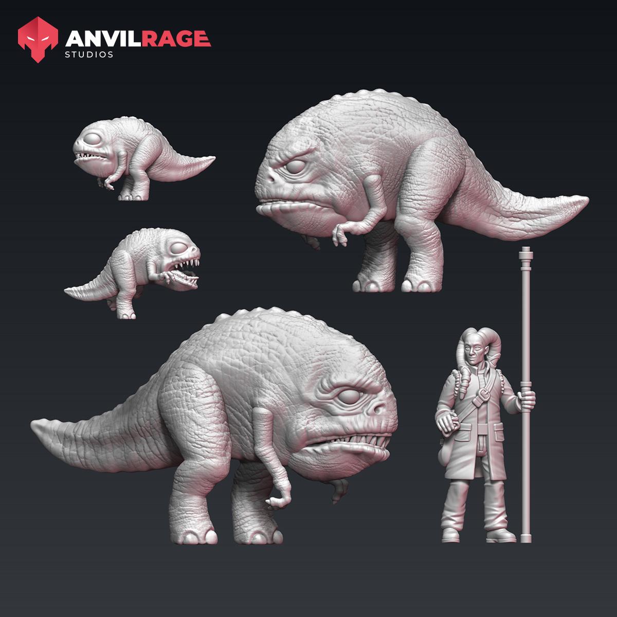 Herder of Blurrgs - set of 5 (Sculpted by Anvilrage Studios)