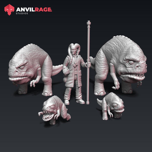 Herder of Blurrgs - set of 5 (Sculpted by Anvilrage Studios)