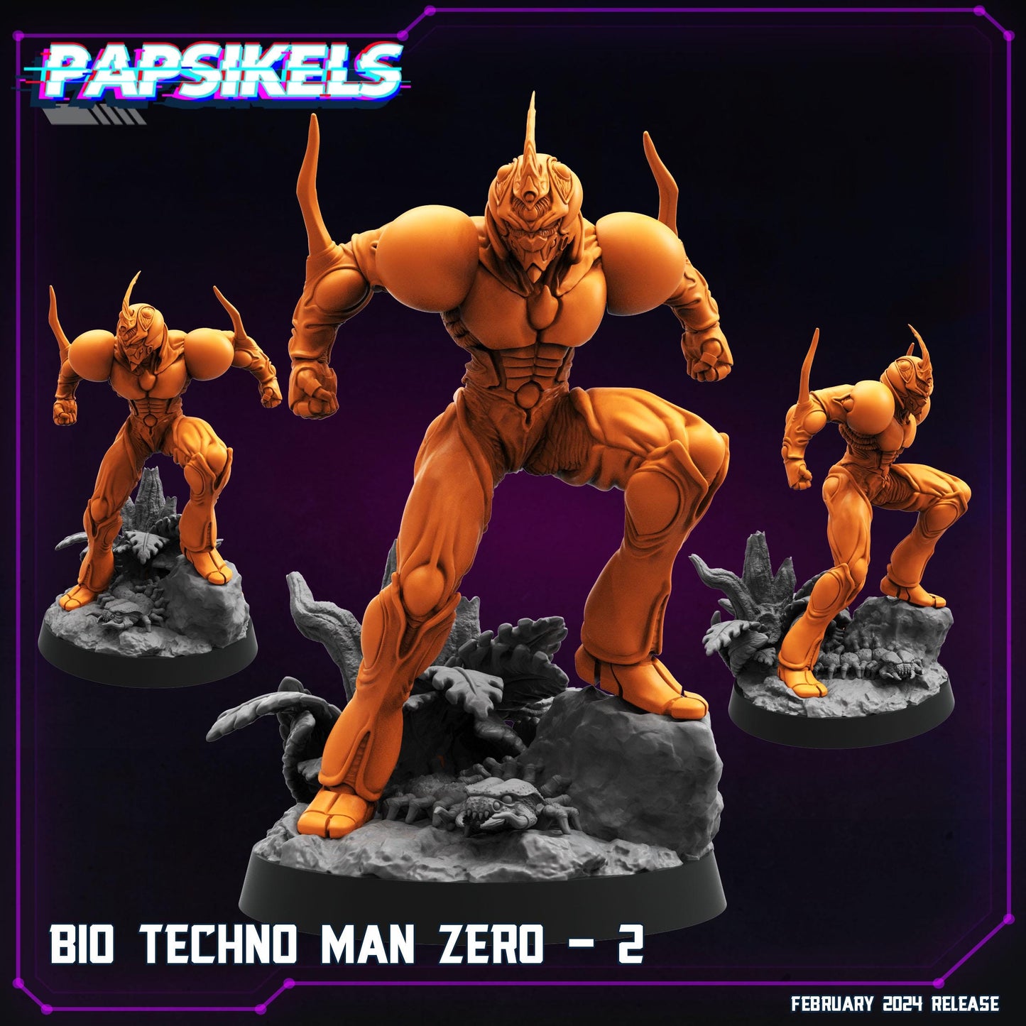 Bio Techno Man Zero - Cyberpunk Miniature (sculpted by Papsikels)
