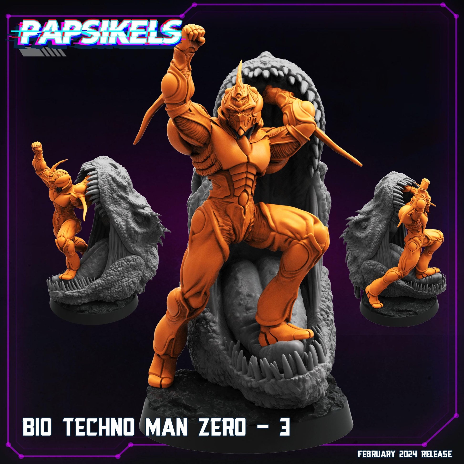 Bio Techno Man Zero - Cyberpunk Miniature (sculpted by Papsikels)