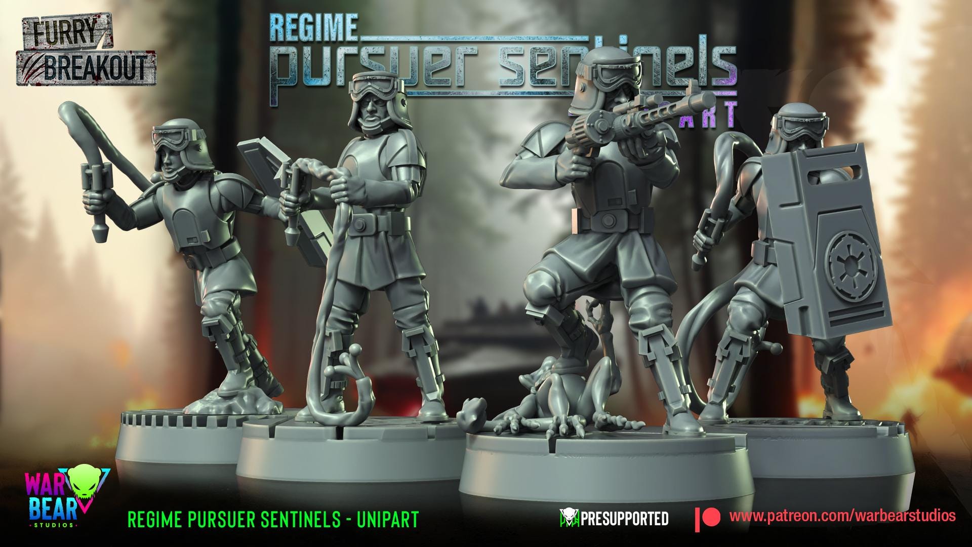 Regime Pursuer Sentinels - set of 9 (Sculpted by War Bear Studios)