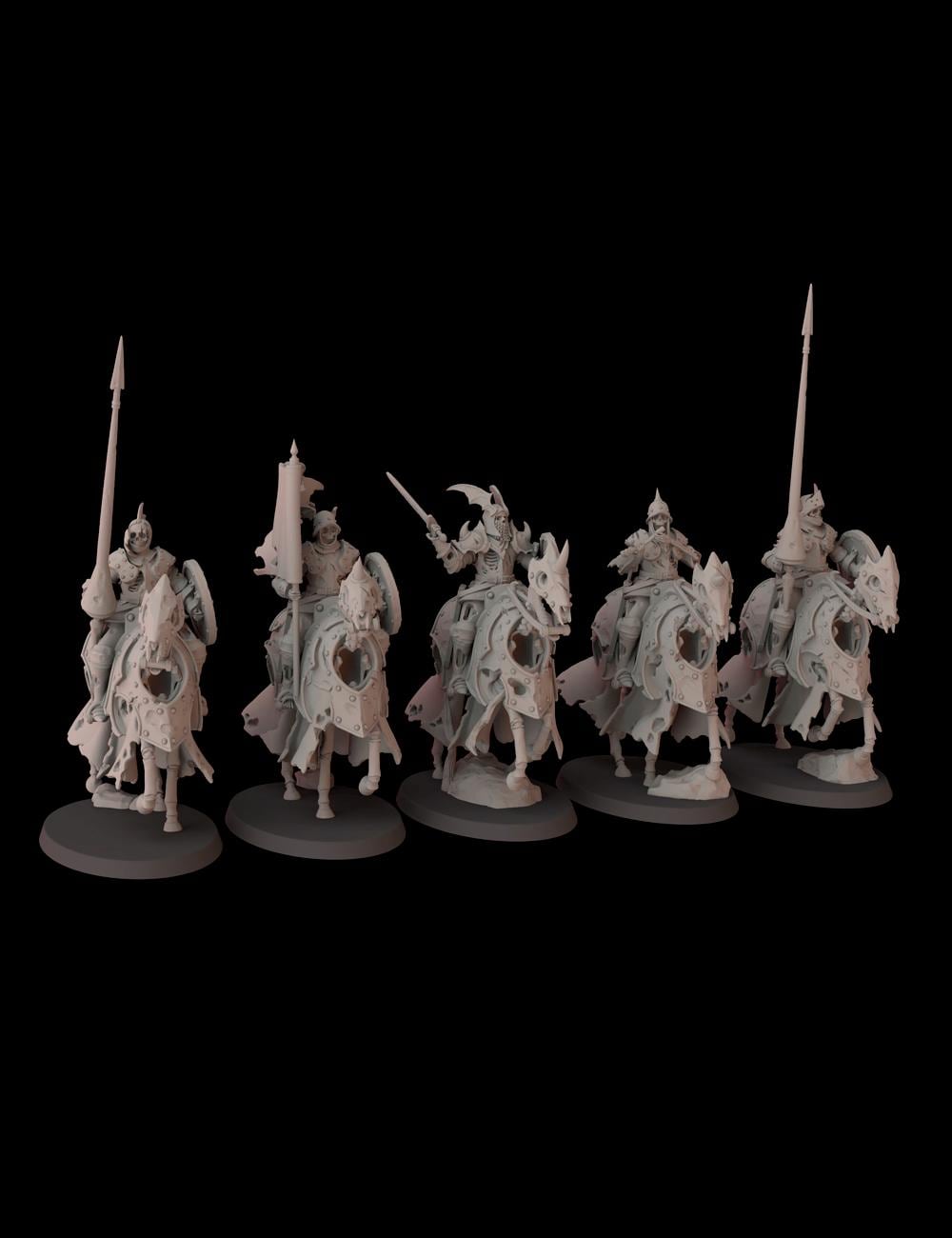 Skeleton Riders - set of 5 (Sculpted by Fantasy Cult Miniatures)