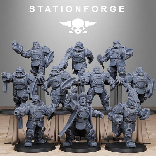 Grim Guard Armoured Mutants - set of 10 (sculpted by Stationforge)