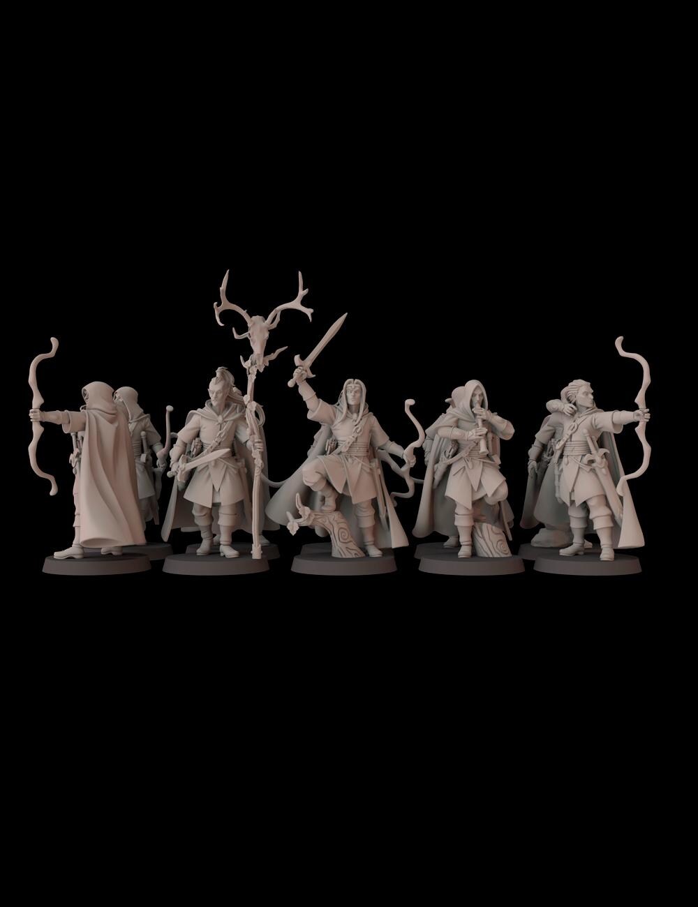 Archer Elfs Unit - set of 10 (Sculpted by Fantasy Cult Miniatures)