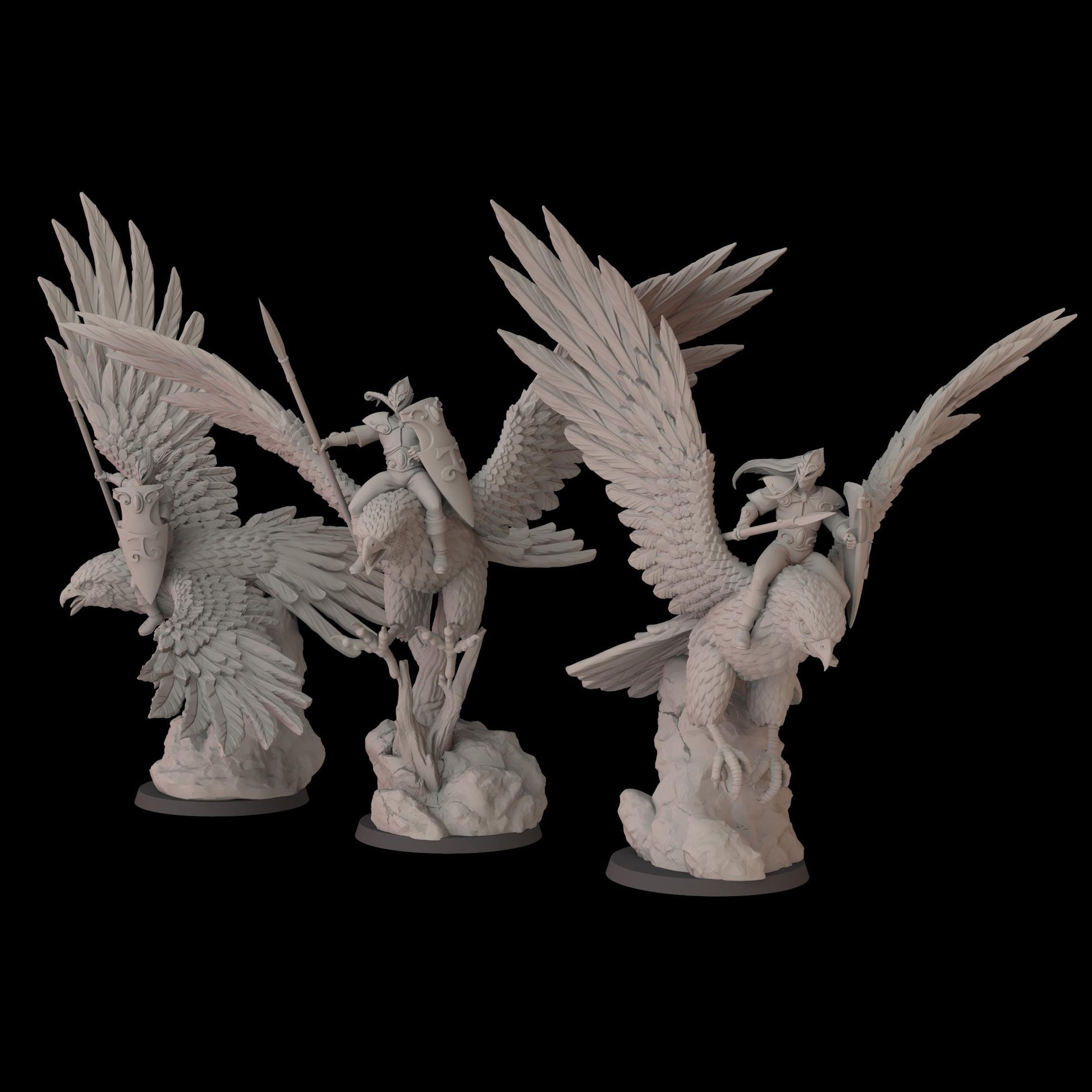 Wind Riders - set of 3 (Sculpted by Fantasy Cult Miniatures)