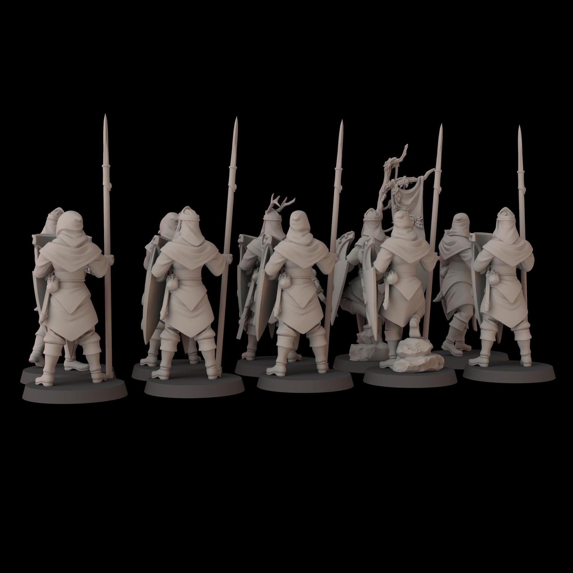 Elf Lancers - set of 10 (Sculpted by Fantasy Cult Miniatures)