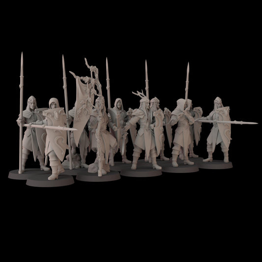 Elf Lancers - set of 10 (Sculpted by Fantasy Cult Miniatures)