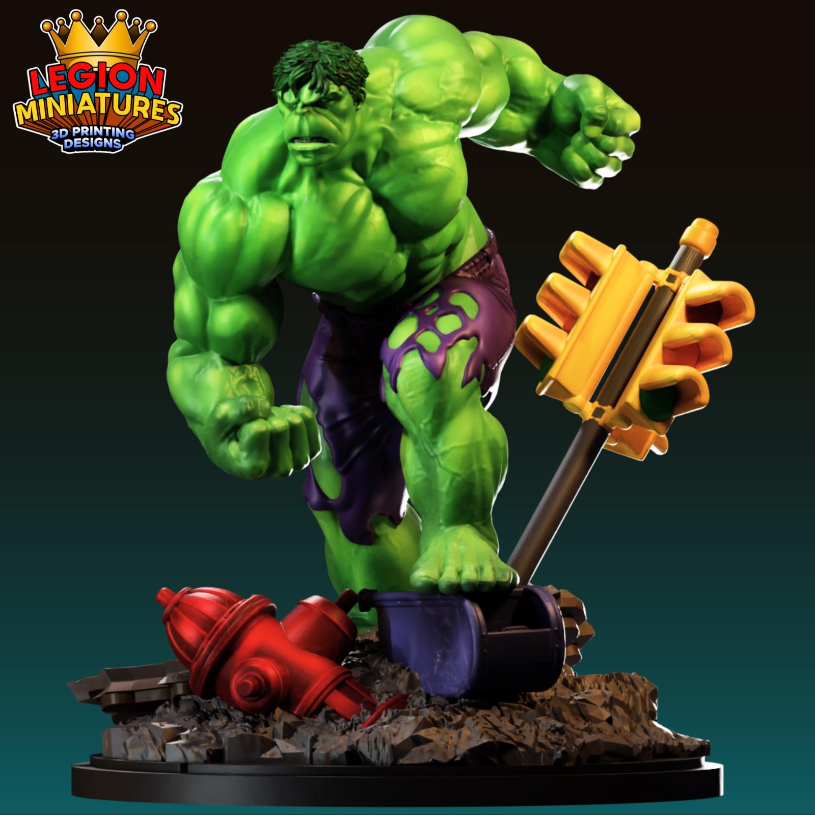 Hulk Fan-Art 40mm Miniature (Sculpted by Legion Miniatures) (Crisis Protocol Proxy/Alternative)