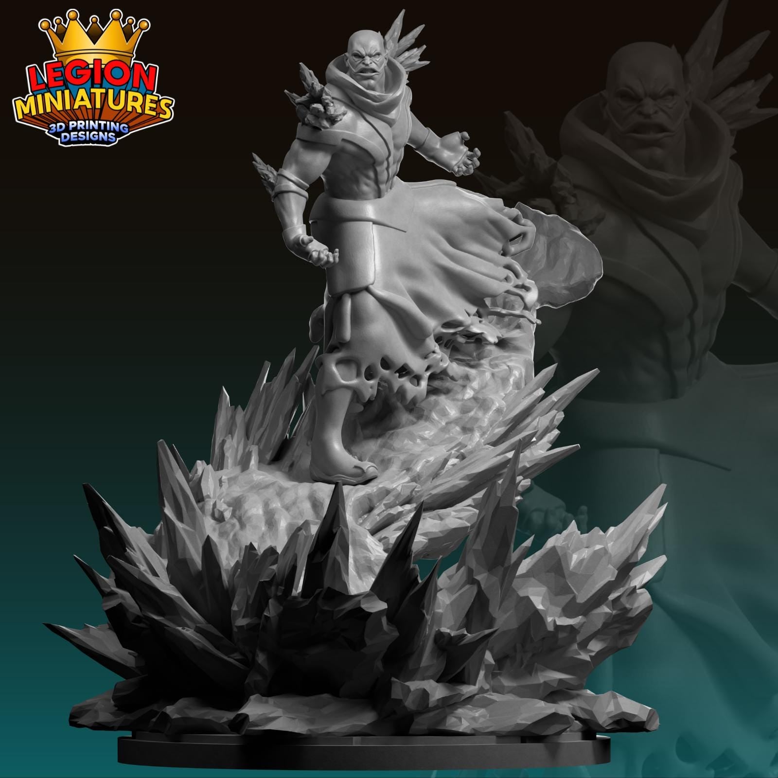 Ice-Man Horseman Fan-Art 40mm Miniature (Sculpted by Legion Miniatures) (Crisis Protocol Proxy/Alternative)