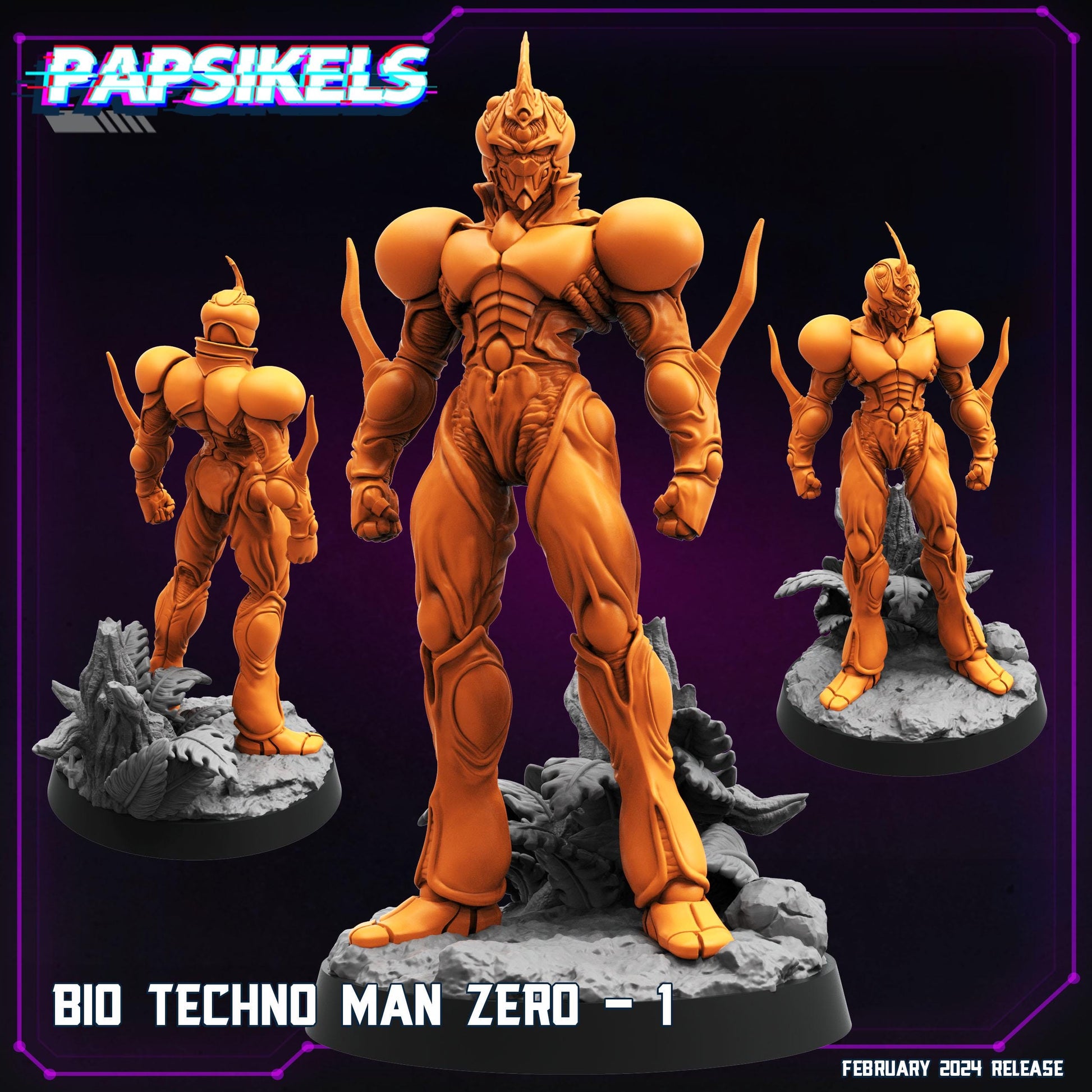 Bio Techno Man Zero - Cyberpunk Miniature (sculpted by Papsikels)