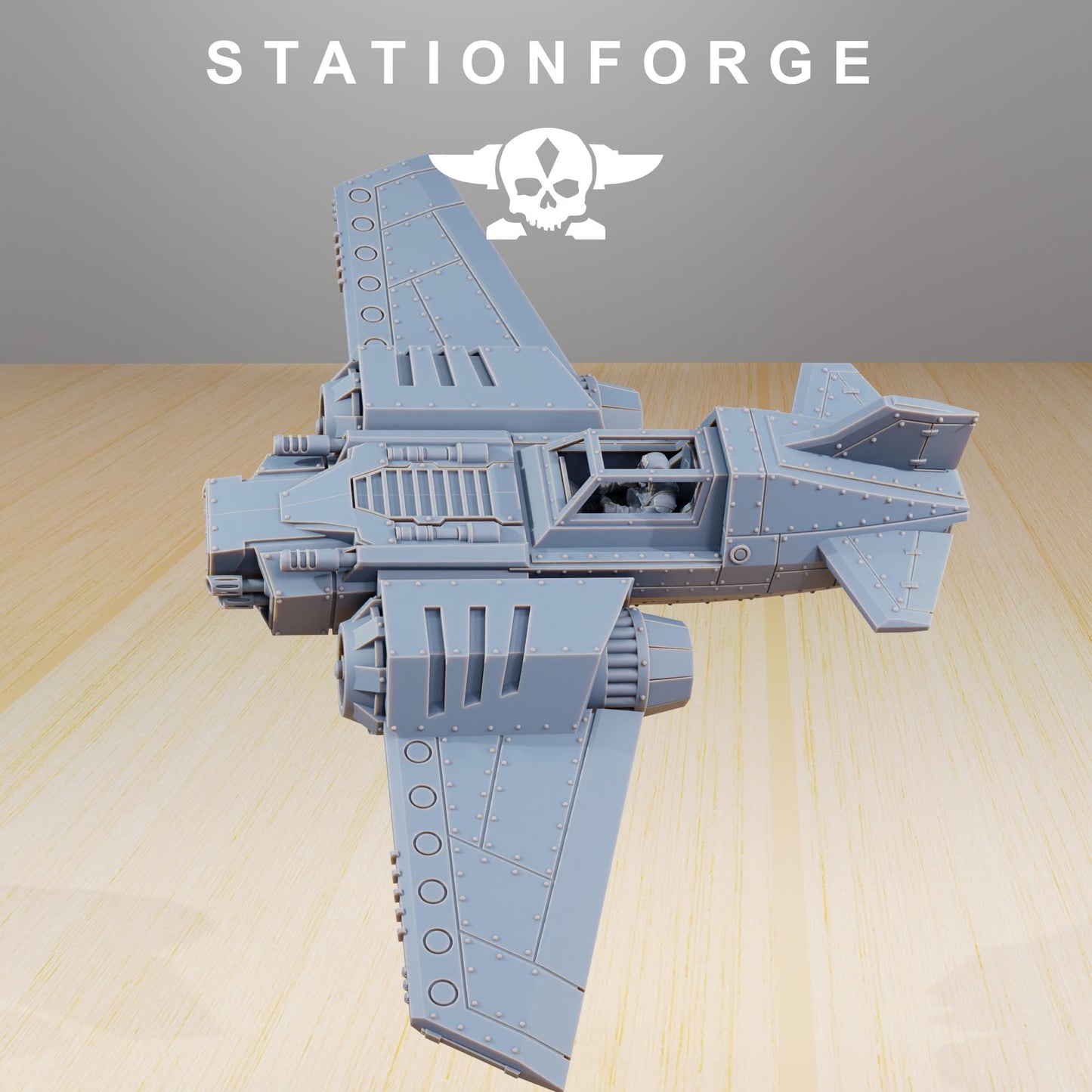 GrimGuard SF-19A Fighter Plane (sculpted by Stationforge)