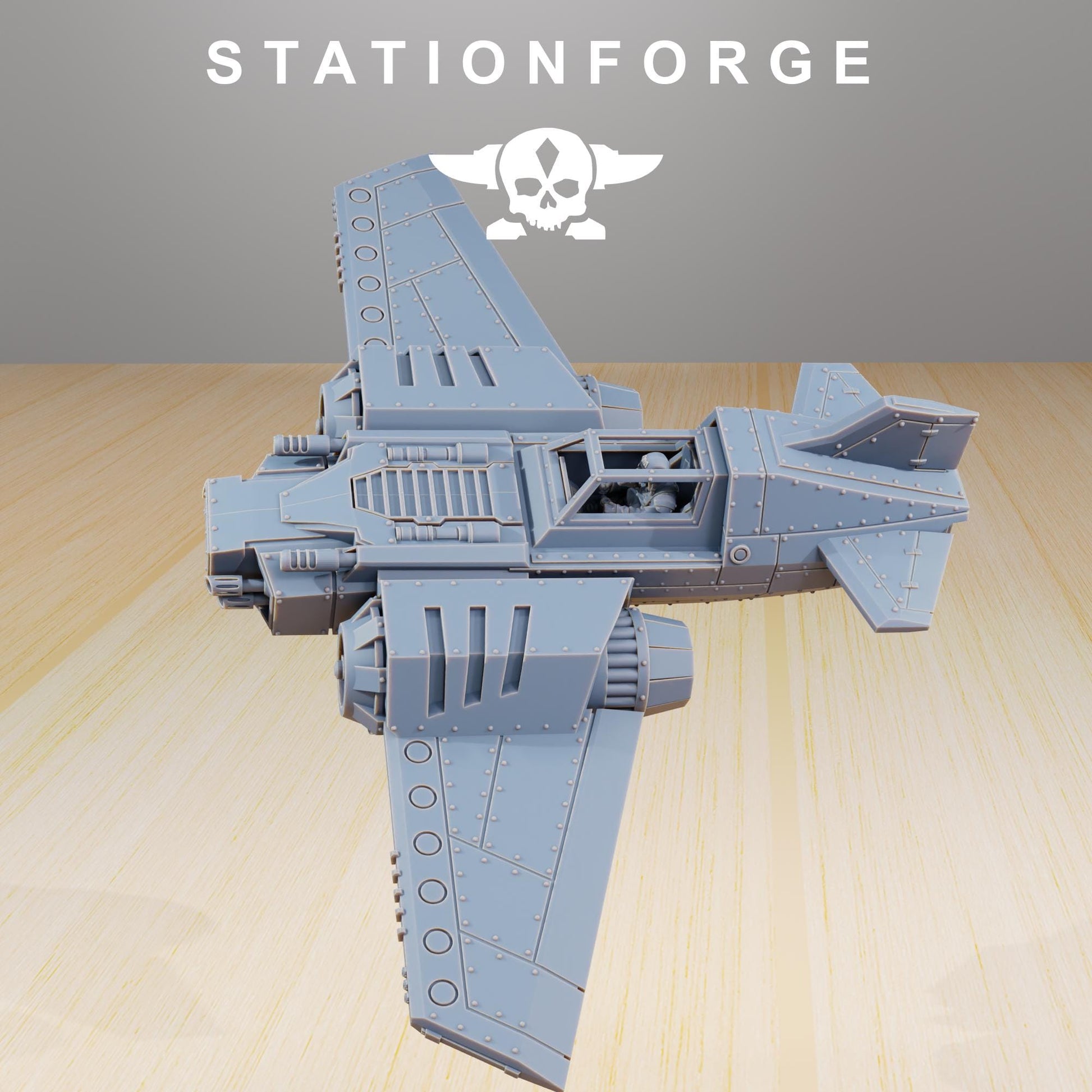 GrimGuard SF-19A Fighter Plane (sculpted by Stationforge)