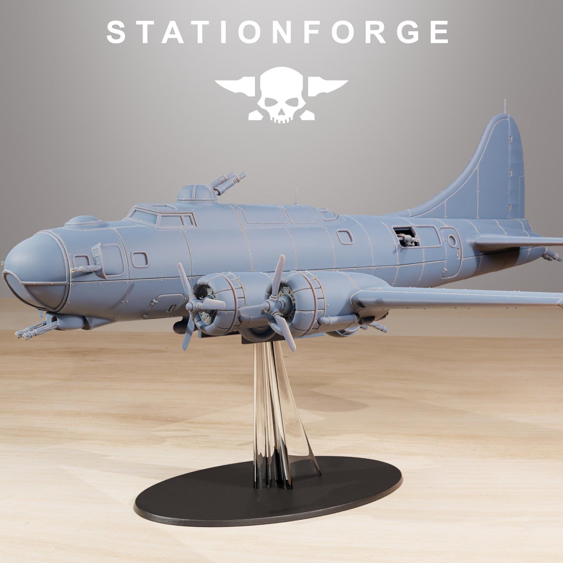 GrimGuard Flying Fortess - Bomber with Interior (sculpted by Stationforge)