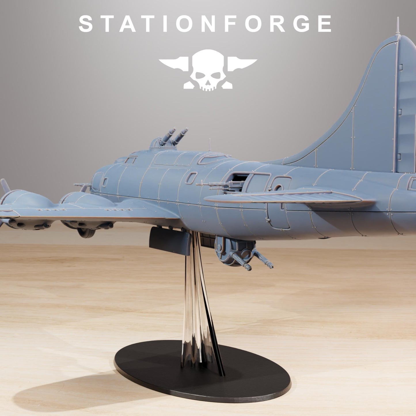 GrimGuard Flying Fortess - Bomber with Interior (sculpted by Stationforge)