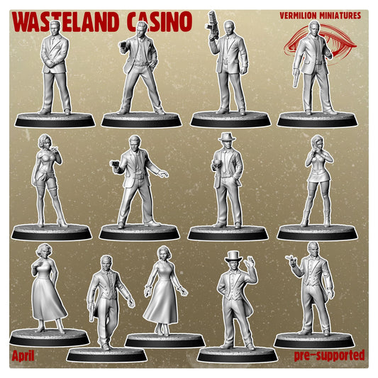 Wasteland Casino Collection (13 minis) - (Sculpted by Vermillion Miniatures)