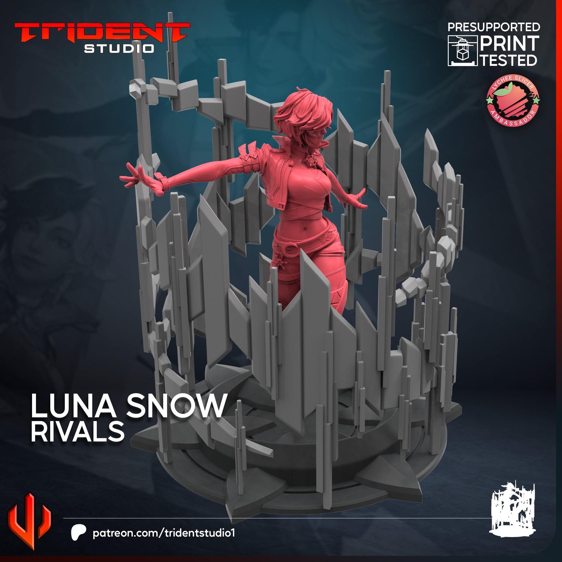 Luna Snow - Rivals (Fan art sculpted by Trident Studio) (Crisis Protocol Proxy/Alternative)