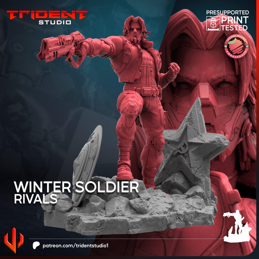 Winter Soldier - Rivals (Fan art sculpted by Trident Studio) (Crisis Protocol Proxy/Alternative)