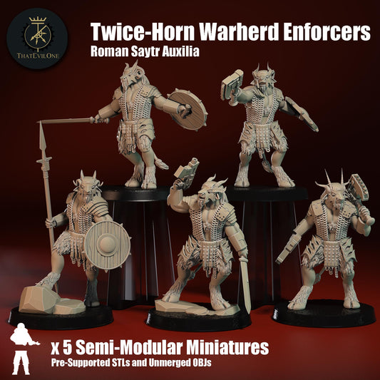 Roman Modular Satyr Twice-Horn Enforcers (5) (sculpted by That Evil One)
