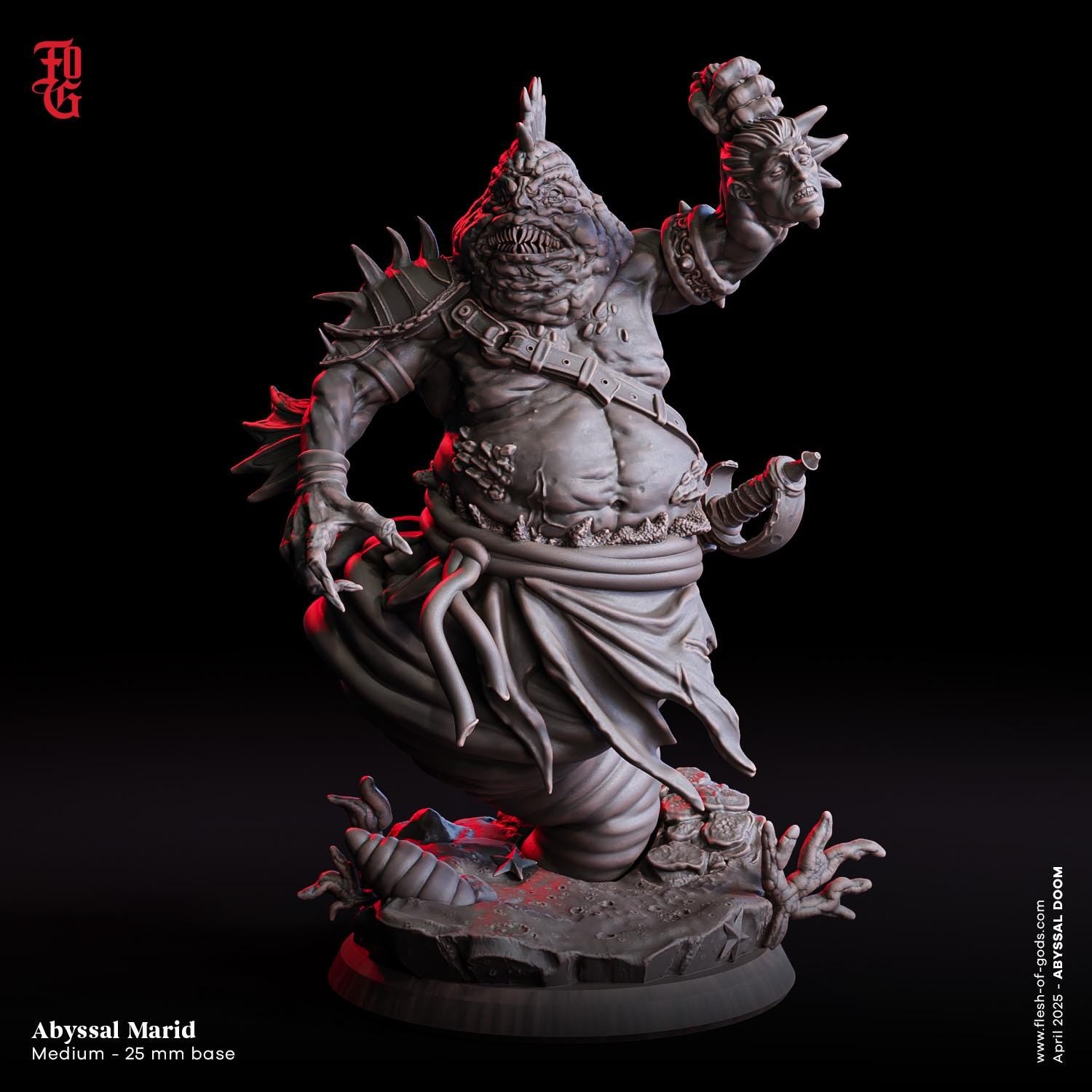 Abyssal Marid - Abyssal Doom (sculpted by Flesh of Gods miniatures)