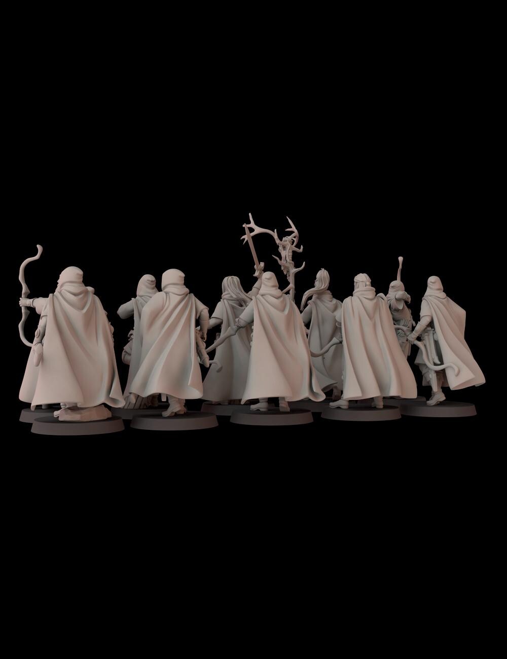Archer Elfs Unit - set of 10 (Sculpted by Fantasy Cult Miniatures)