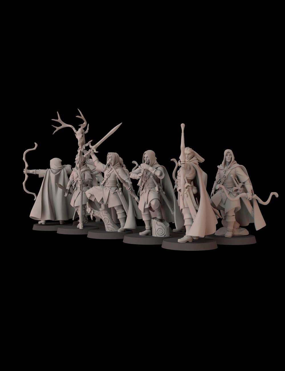 Archer Elfs Unit - set of 10 (Sculpted by Fantasy Cult Miniatures)