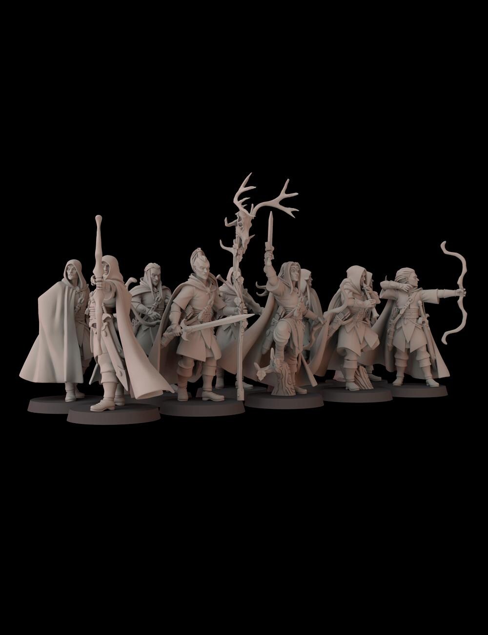 Archer Elfs Unit - set of 10 (Sculpted by Fantasy Cult Miniatures)