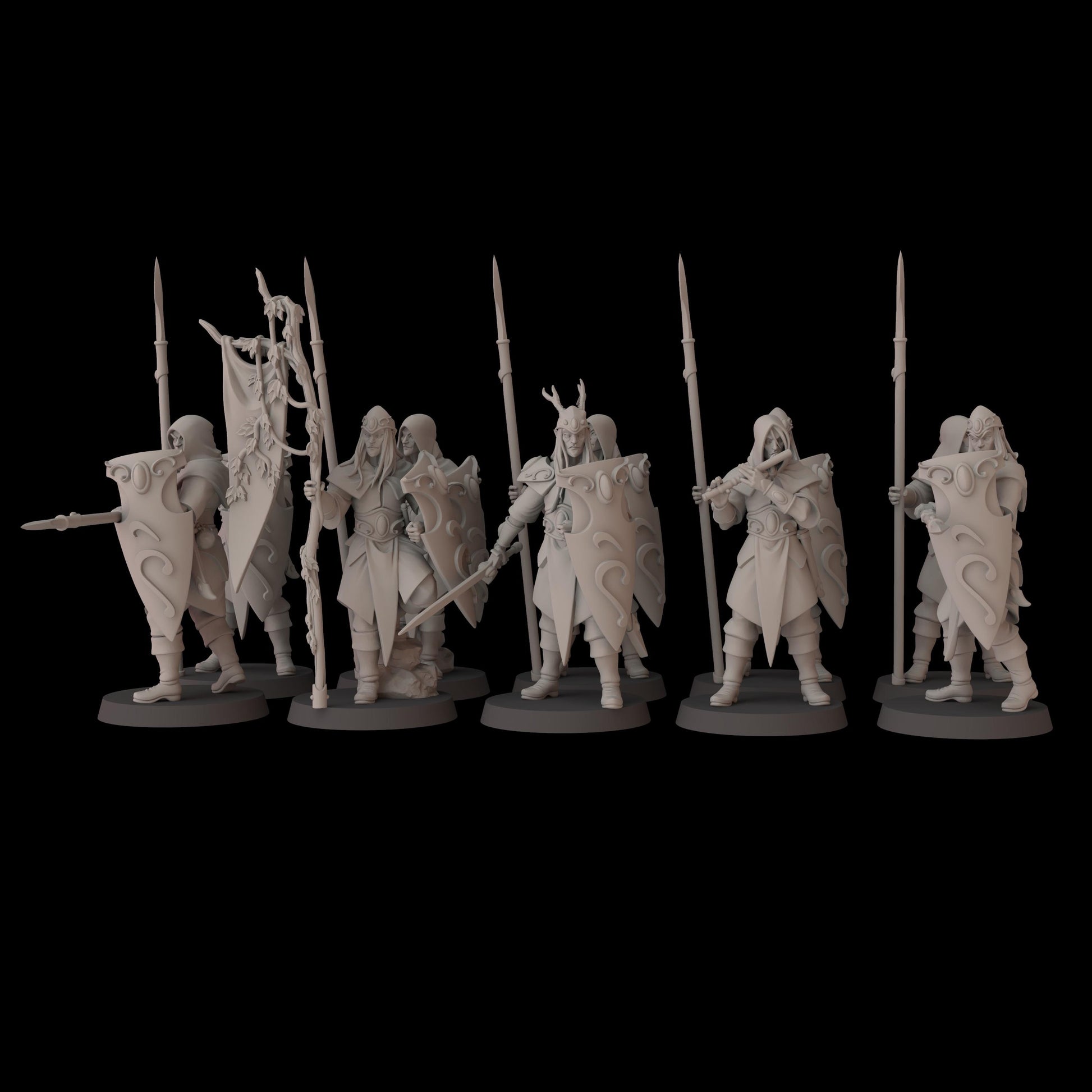 Elf Lancers - set of 10 (Sculpted by Fantasy Cult Miniatures)
