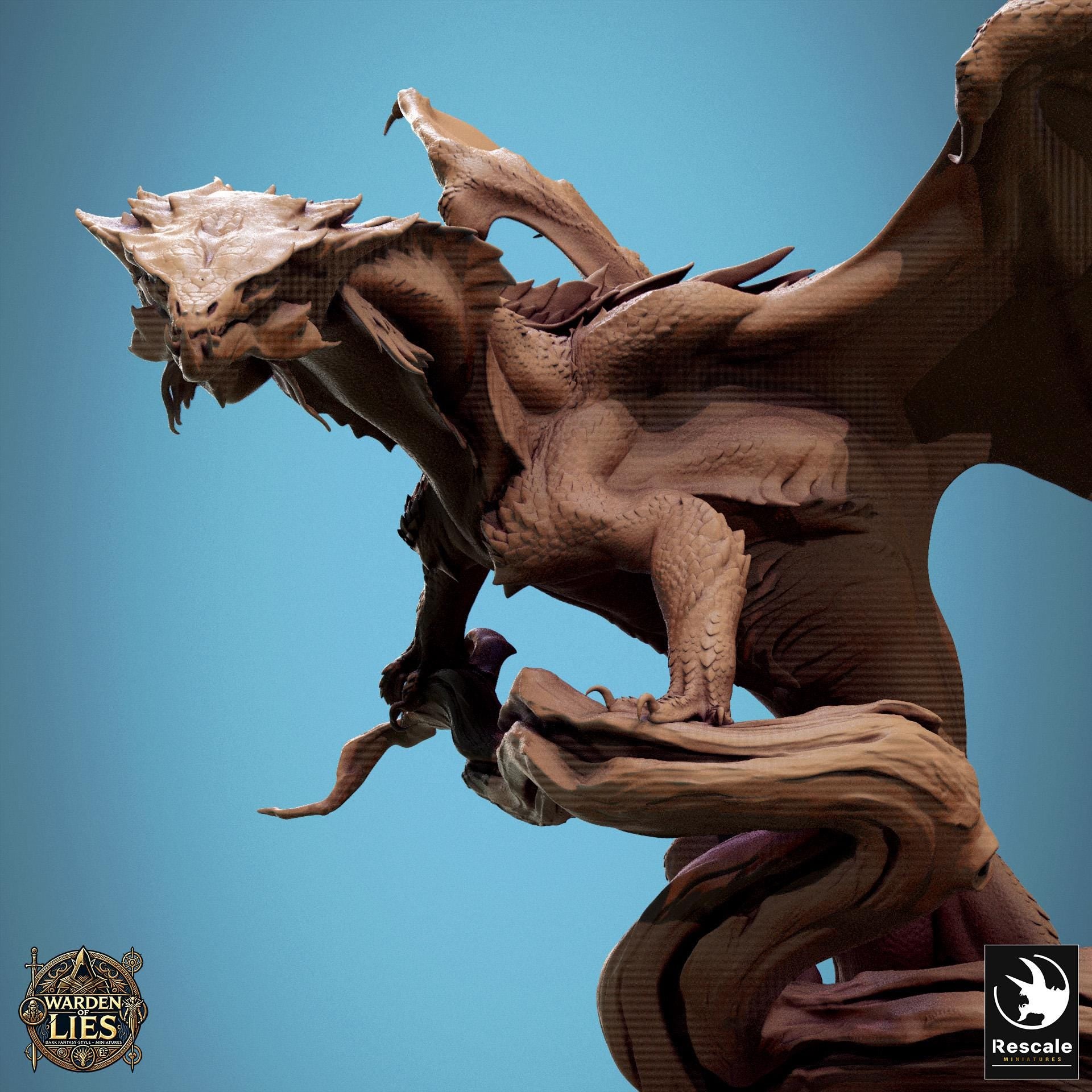 Chromatic Green Dragon - Warden of Lies (Sculpted by Rescale Miniatures)